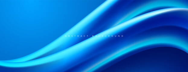 blue wave fluid abstract background.