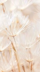 A close up of a field of white flowers with a soft, dreamy feel