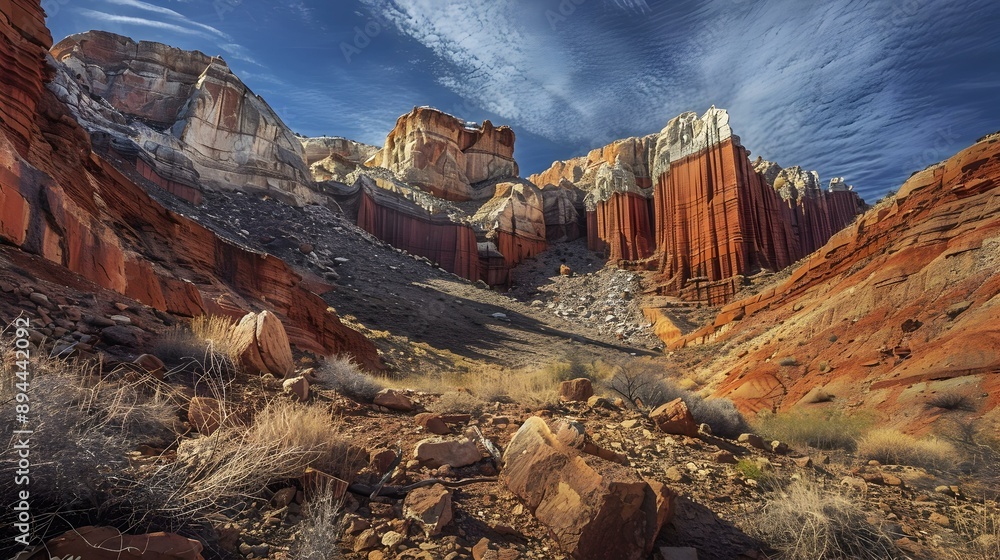 Wall mural colorful rocks in the national park shimmering img