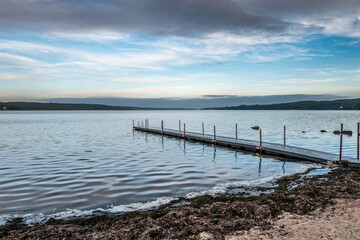 Fototapeta premium Small beach Daugaard at Vejle fjord in Denmark