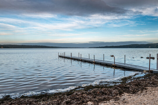 Small beach Daugaard at Vejle fjord in Denmark