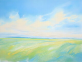 Obraz premium field of grass and sky