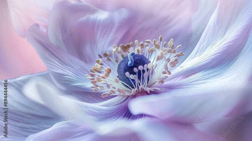 Wall mural A macro photograph of an anemone flower image