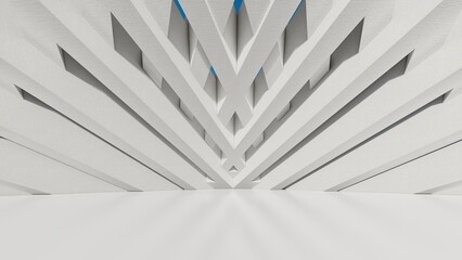 Obraz premium Architecture background geometric design in interior 3d render