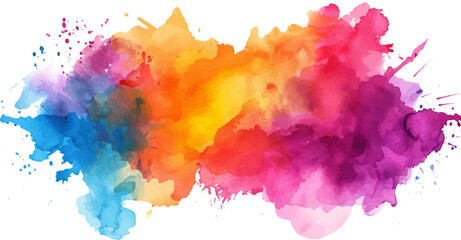 Watercolor splash colorful vector background