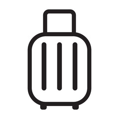 Baggage icon in thin line style. Vector illustration graphic design