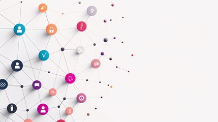 Soft gradient primary colors surrounding an SEO graph, representing effective campaigns