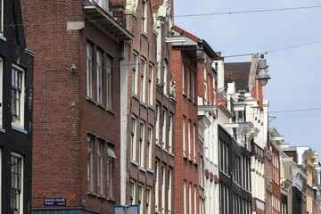 Obraz premium Amsterdam Haarlemmerdijk Street House Facades Close Up, Netherlands