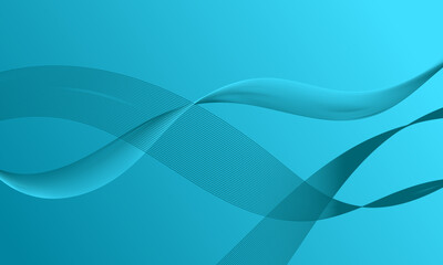 blue lines wave curves with smooth gradient abstract background