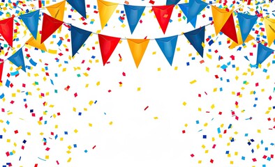 Obraz premium Colorful Party Banners and Confetti