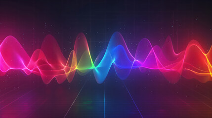 Fototapeta premium Speaking sound wave, music background