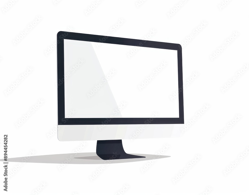 Poster a computer monitor is shown in a white background