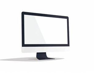 Fototapeta premium A computer monitor is shown in a white background