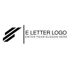 E letter vector logo. Suitable for your business and company. E logo with line themed vector.