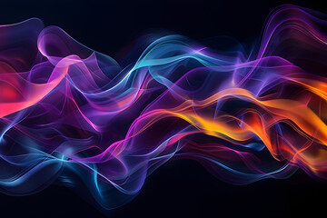 Abstract digital illustration of flowing, multicolored lines creating a sense of motion and energy, with a dark background.


