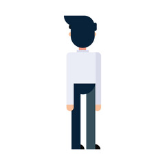 Office man wear white shirt character vector design. Vector illustration