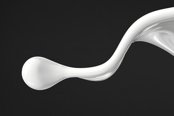 흐르는 액체 하얀 우유