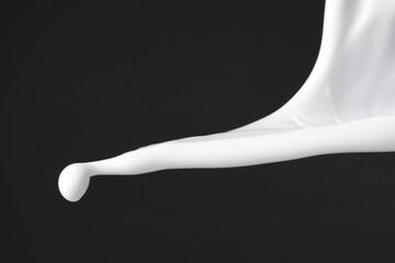 흐르는 액체 하얀 우유