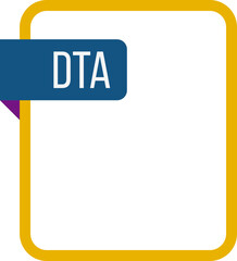 DTA  File rectangular icon