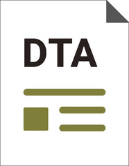 DTA  with deep and minimal colors and folded icon