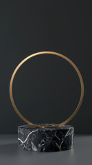 Marble round base, high-end display platform