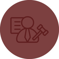 Legal Advisor Vector Line Maroon Circle Maroon