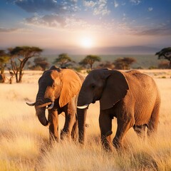Fototapeta premium elephant mammal animal, AI generated