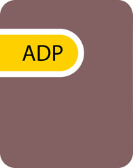 ADP  File icon black fill and empty for symbol