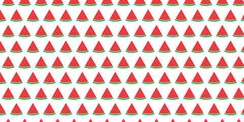 Slice of watermelon pattern background vector.