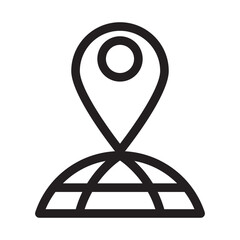 Location icon in thin line style. Vector illustration graphic design