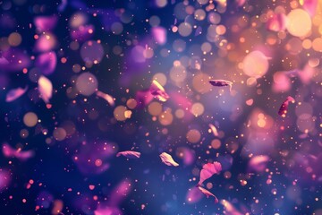 Obraz premium Abstract background with a falling confetti. AI generative