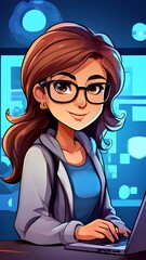 Software Developer at Desk - Software Developer Working at Home