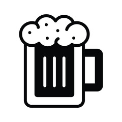 Alcohol drink, beer mug vector design