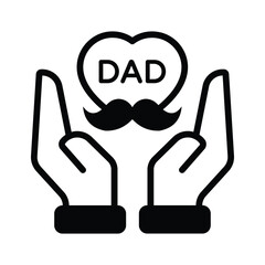 Get this amazing icon of father day, dad care vector design