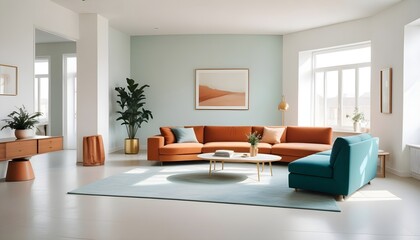 Photo interior modern design room 3d illustration