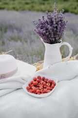still life with lavender flowers