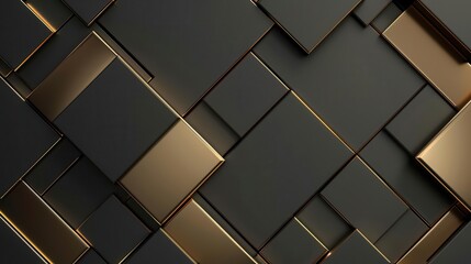Obraz premium Intersecting 3D planes with metallic texture, abstract background, sleek and elegant