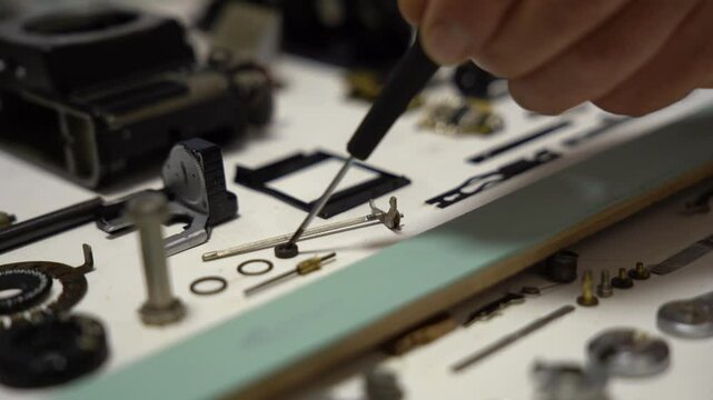 parts of an old camera