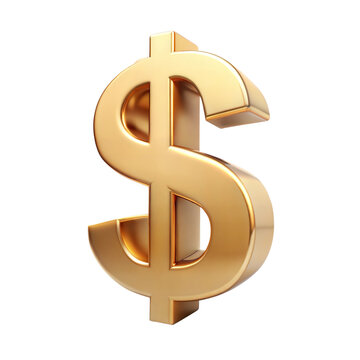 Large gold dollar sign symbolizing wealth and financial success