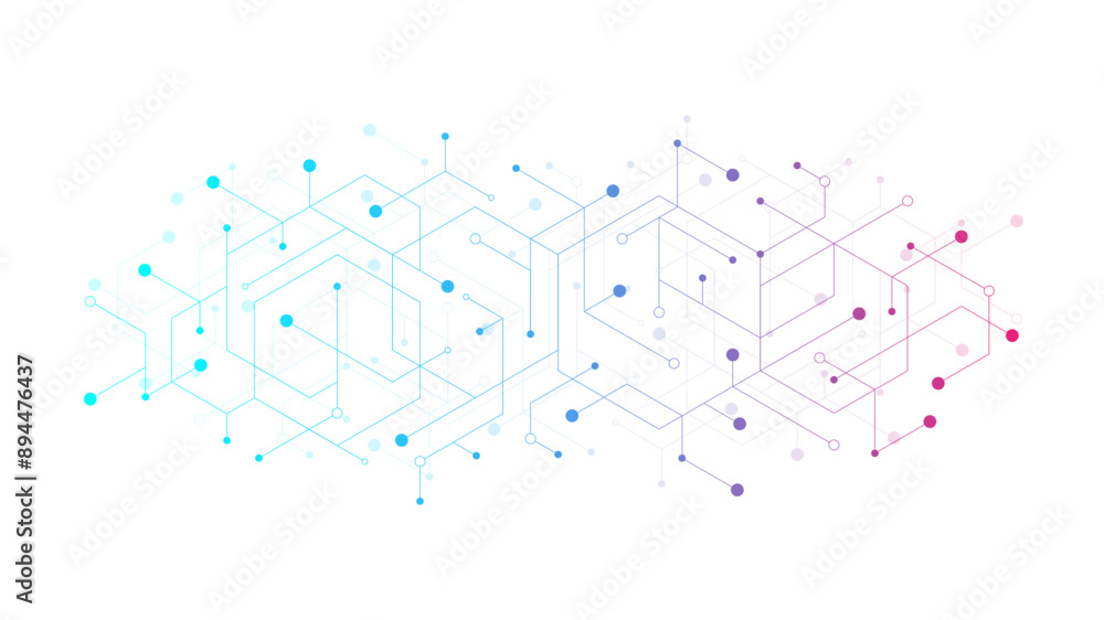 Poster technology abstract background with triangle and hexagon shapes. triangular geometric texture for he