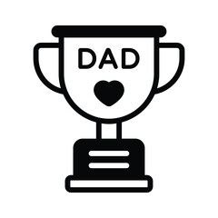 Visually perfect icon of trophy in editable design style