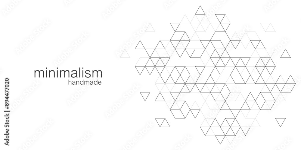 Poster technology abstract background with triangle and hexagon shapes. triangular geometric texture for he