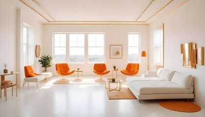 Fototapeta premium Photo interior modern design room 3d illustration