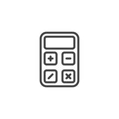 Calculator line icon