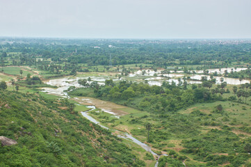 aerial view of the city