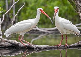 American White Ibis bird.