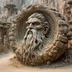 139 37. A ceramic sculpture inspired by ancient artifacts, with
