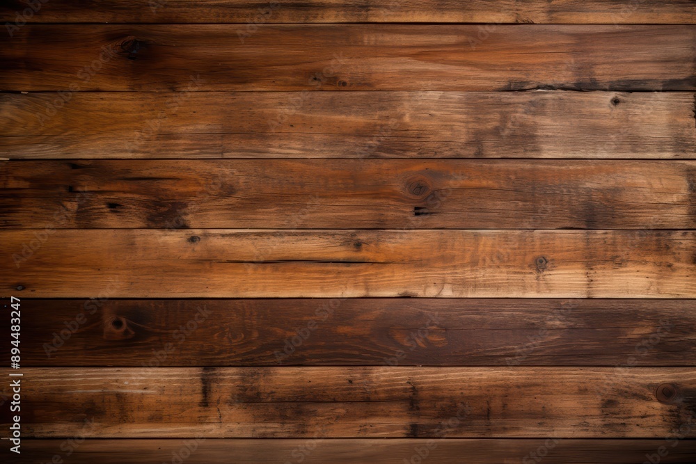 Poster Rustic wooden planks background