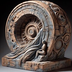 141 37. A ceramic sculpture inspired by ancient artifacts, with