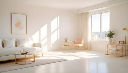 Photo interior modern design room 3d illustration